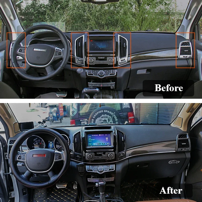 For Haval H9 2015-2022 Front Trend Frame Interior Upgrade and Modification Patch Modification Accessories
