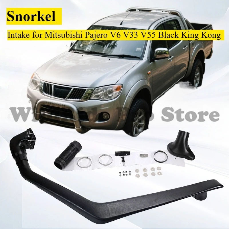 

Snorkel for Mitsubishi Pajero V6 V33 V55 Black King Kong | Off-Road Waterproof Intake 4x4 ABS/Aluminum Easy Install