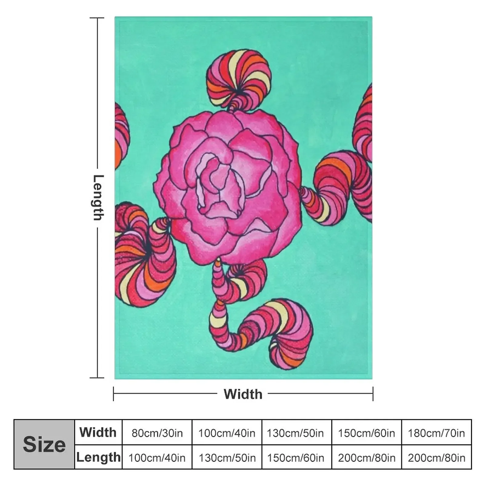 New peony swirl Throw Blanket Tourist christmas decoration Thins Blankets