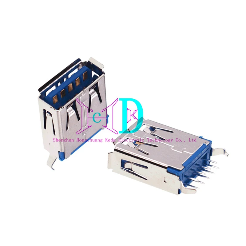 

5PCS USB 3.0 Type A Connector Socket High Speed Data Transmission 9 PIN USB 3.0 Jack Female 180 Degree Vertical AF Type USB