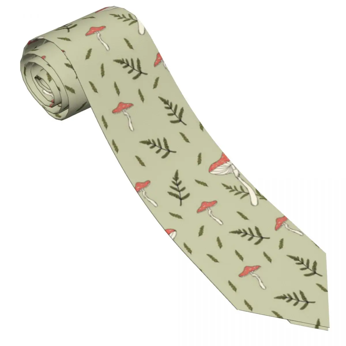 Casual Arrowhead Skinny Wild Rosehip Berries Pattern Necktie Slim Tie For Party Formal Tie