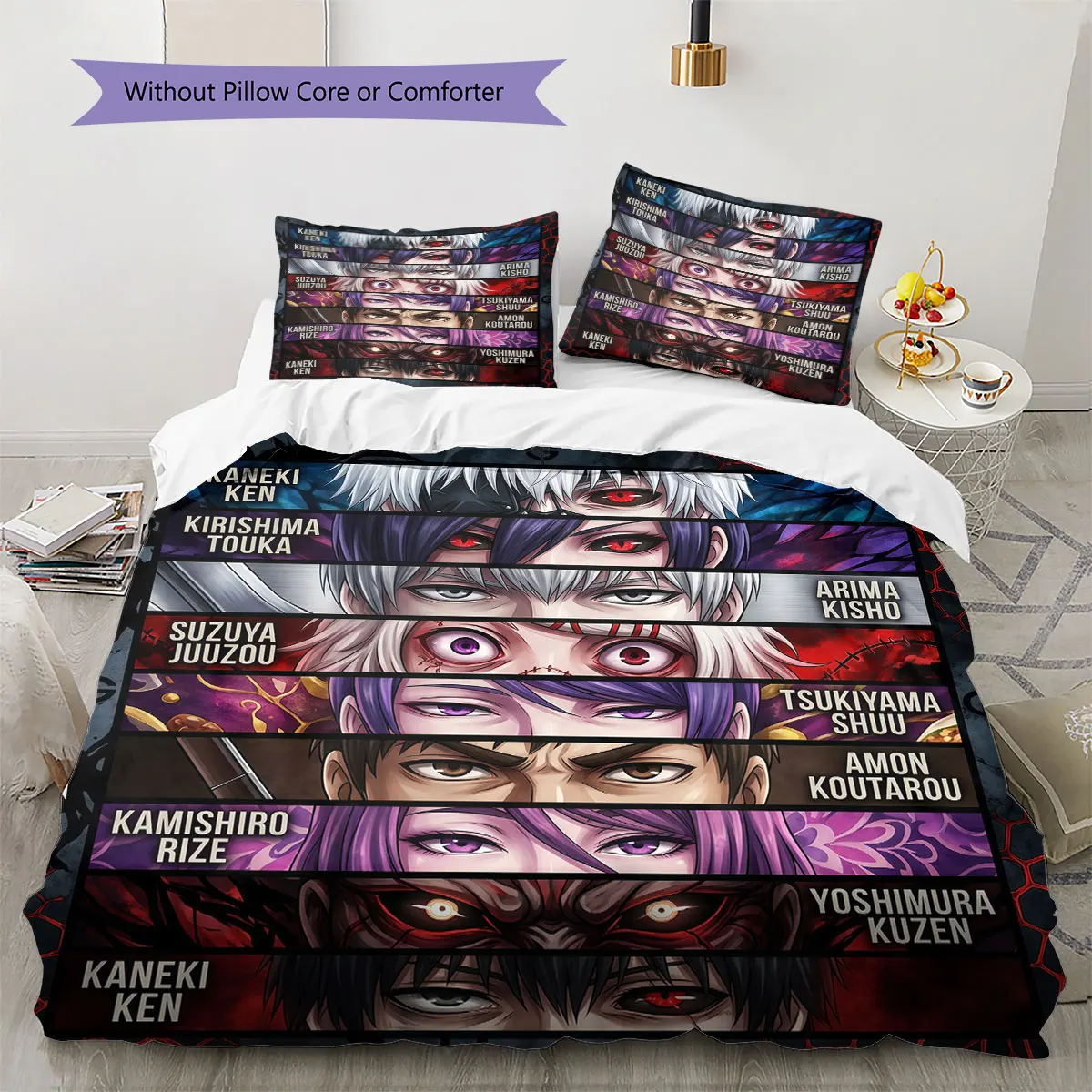 Tokyo Ghoul Comfor Duvet Cover Child's Bedding Set,Extra Large Size Holiday Gift Various Sizes Available -HE147