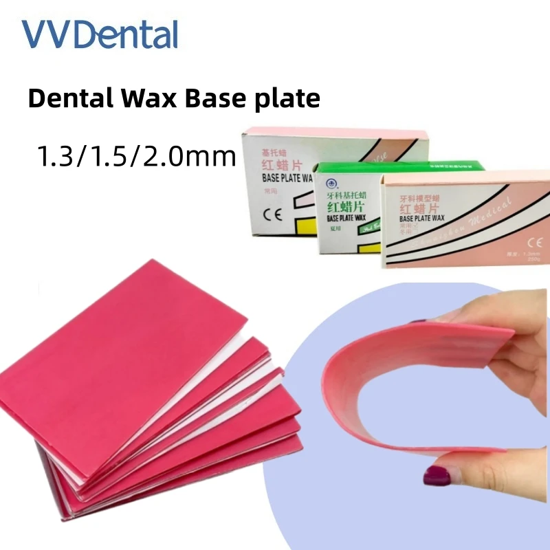 

Dental Lab Base Plate Wax for Denture False Teeth Model Dental Red Carving Wax Sheets Summer/Winter Use