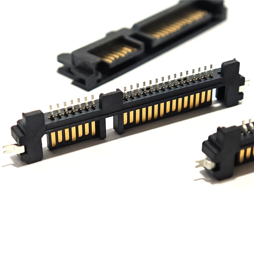SATA Interface Socket SSD Solid State Drive Accessories 7+15P 22PIN Male Connector Seat Sinking Plate Patch Type Connector Port