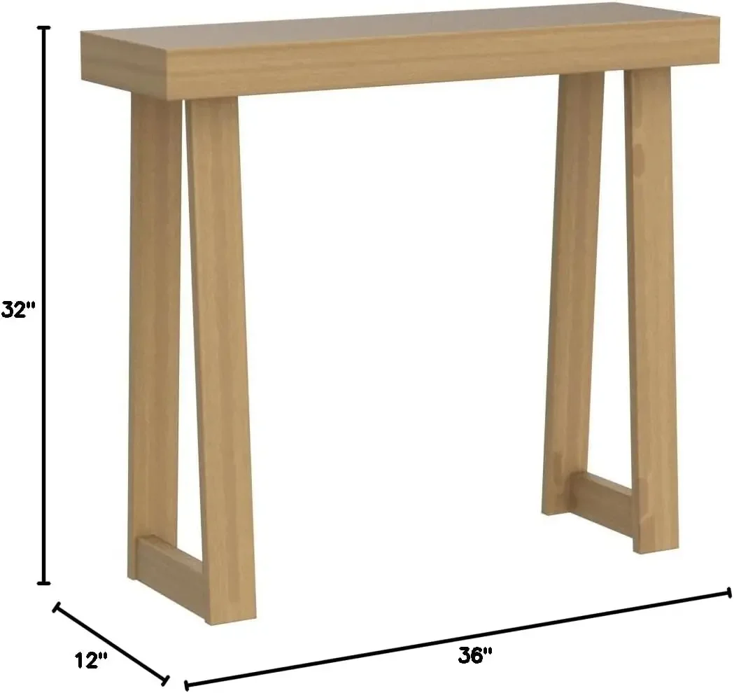 Solid Wood Console Table, 36 Inch, Sofa Table, Narrow Entryway Table for Hallway, Behind The Couch, Living Room, Foyer