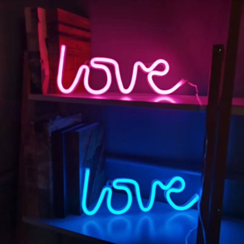 Love LED Neon Sign Light Glowing Valentine\'s Day Propose Festival Decoration Neon Lamp For Home Party Decor Adult  Gift