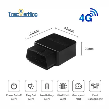 TrackerKing OBDII GPS Tracker OBD2 Sledovací zařízení Monitor GPS Tracker Stav auto ACC Alarm Otřesy Pohyb SMS Volání Sledování Geofenc 8 nejlepší prodej SMS autoalarm - №2
