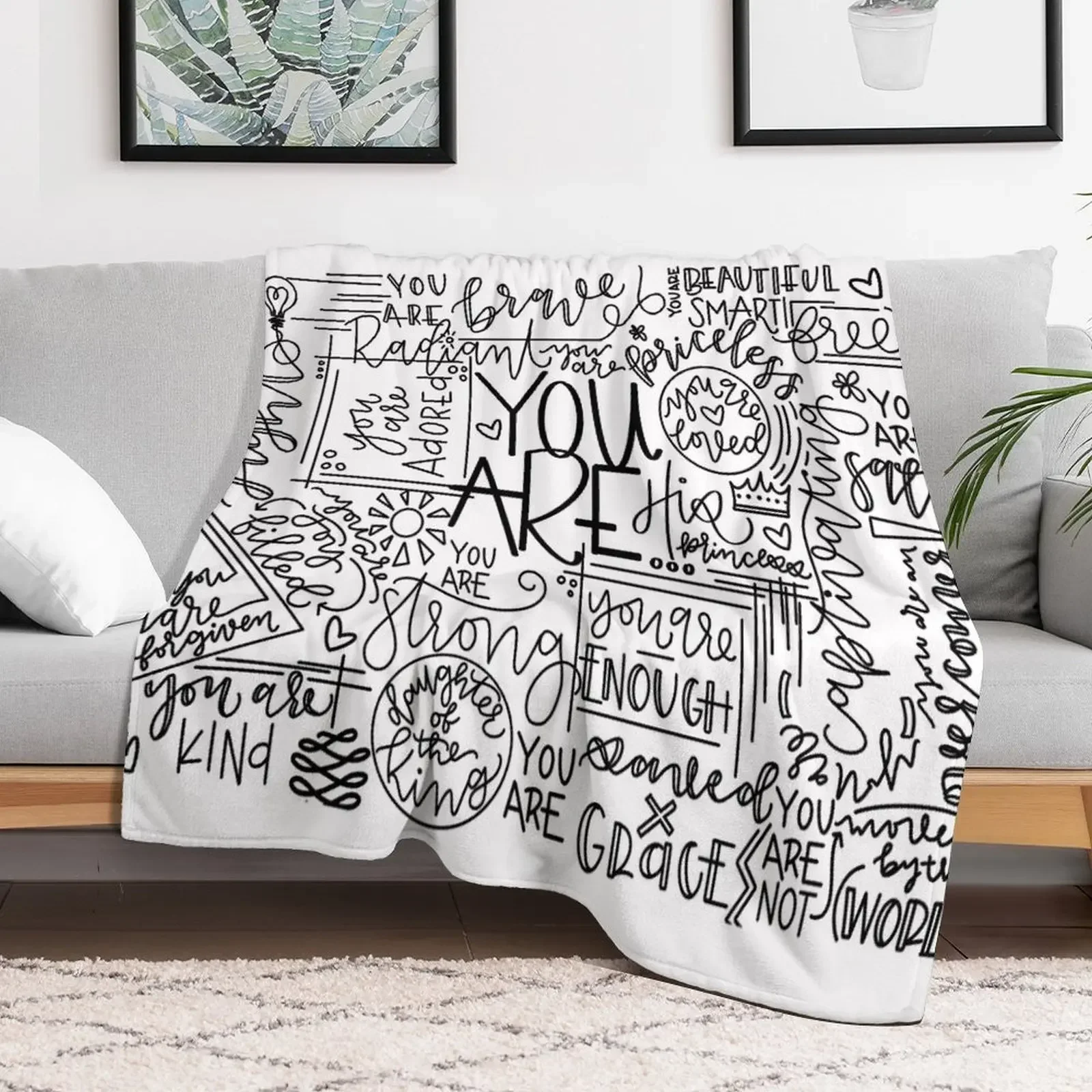 

You Are Enough tapestry Throw Blanket Bed Fashionable funny gift Polar Bed covers Blankets