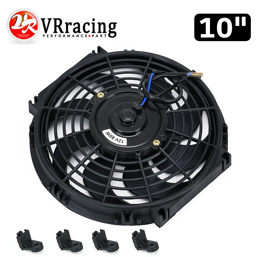 Vr 10 אינץ מאוורר דק חשמלי רדיאטור קירור 12v 800cfm 8 להבים לדחוף או למשוך סוג הר ערכת מחויבות אוניברסלית