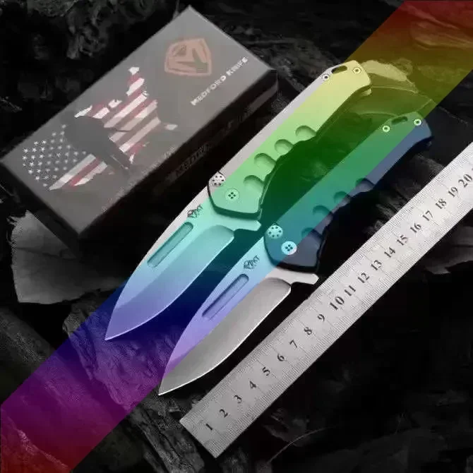

Medford folding knife high hardness D2 all steel folding knife camping outdoor self-defense folding knife