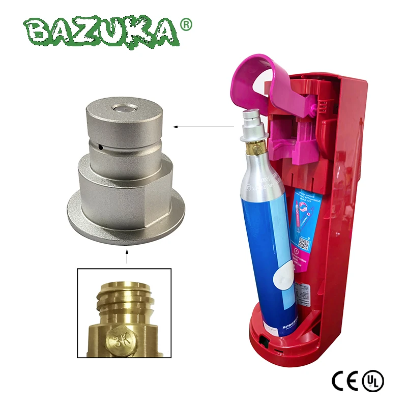 quick connect soda water adapter soda machine acessorios cqc para co2 adaptador externo cilindro de tanque de garrafa 01