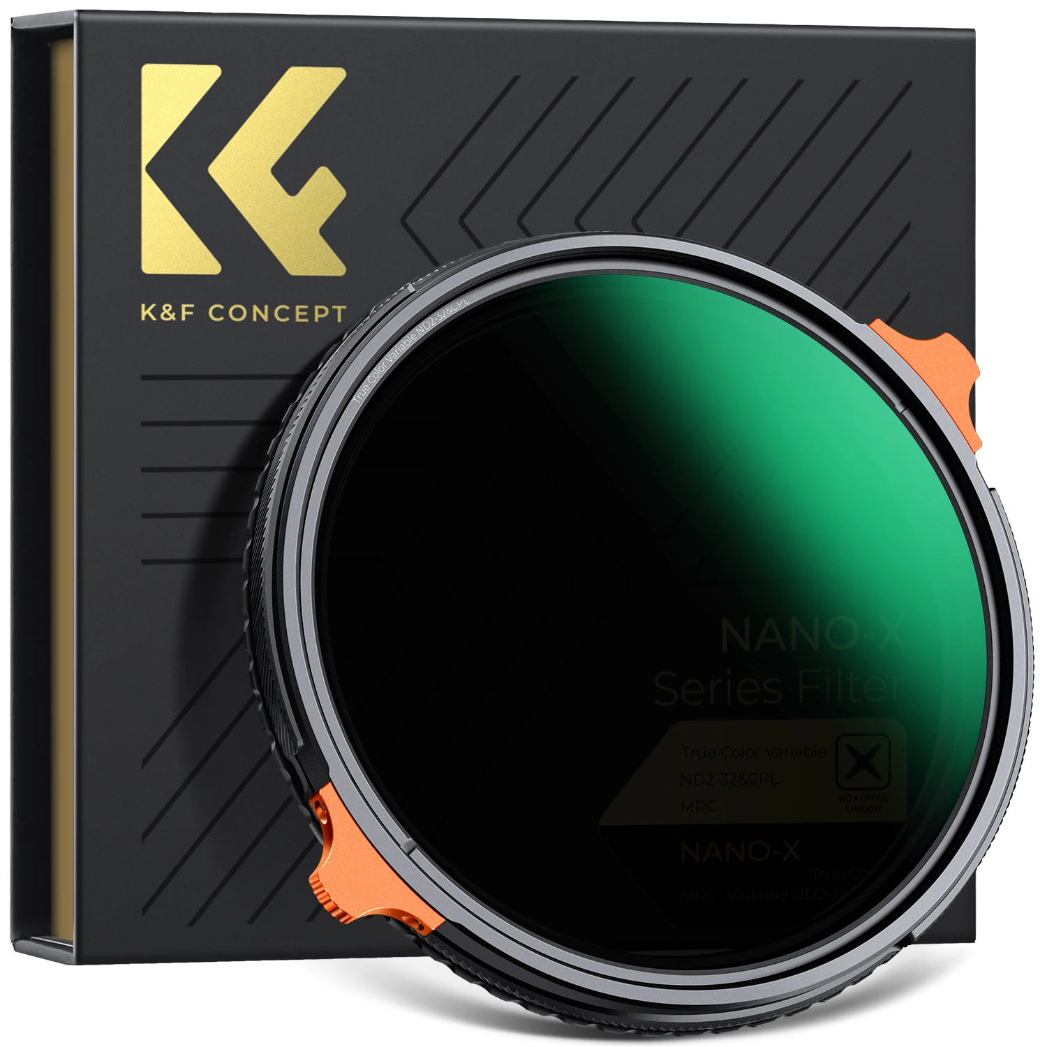 K&F Concept Nano-X True Color Variable ND2-32+CPL Filter 49-82mm Neutral Density Circular Polarizing 2in1 Nano-X Camera Lens