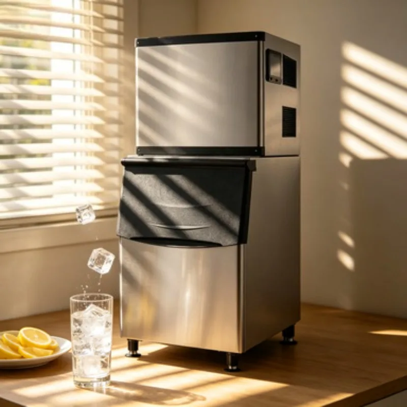 Energy Efficient Commercial Ice Machine 250kg/24H Cube Ice Maker Stainless Steel for Restaurant Milk Tea Shop Sale