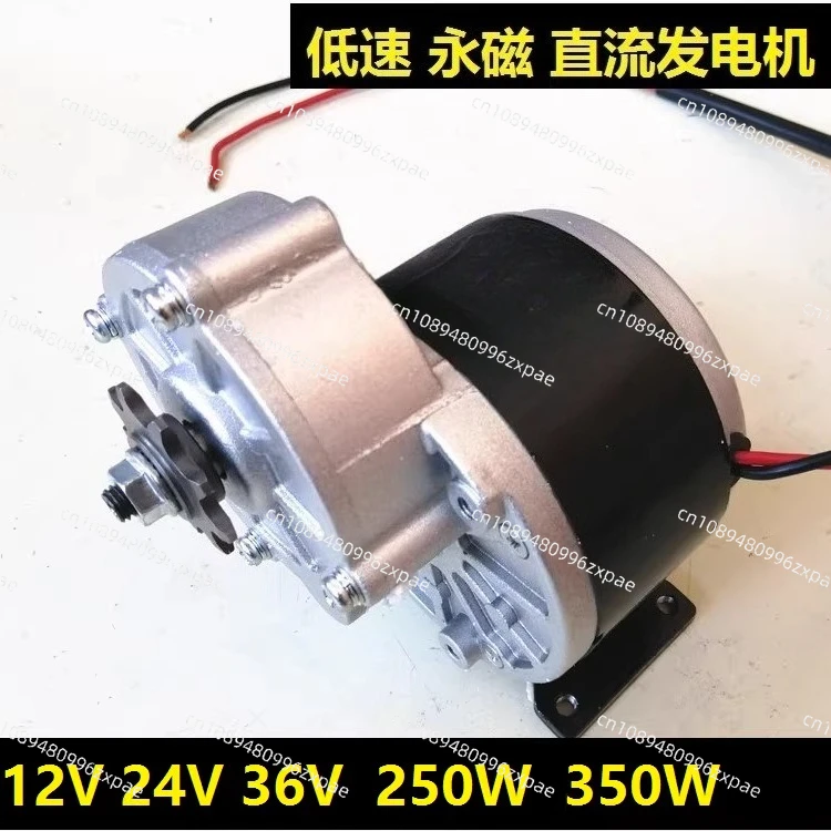 Low speed permanent magnet DC generator 12V24V36V48V60V72V350W watt wind hand hydraulic pedal