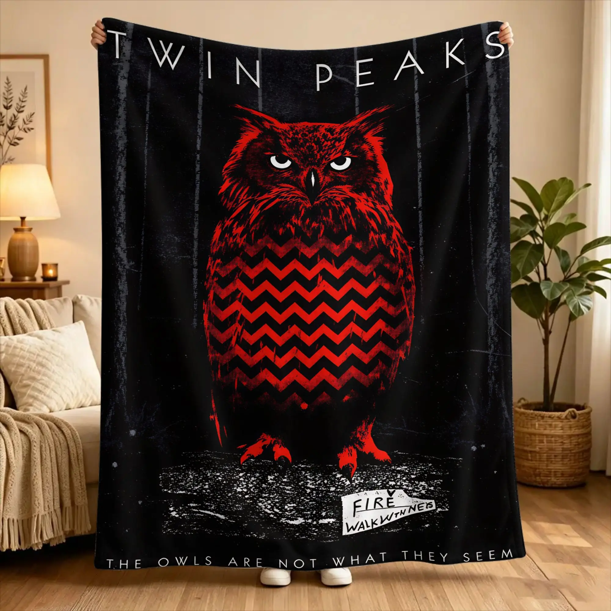 Twin Peaks F-Fire Walk Me  Super Soft Blanket  Child Plush Bedding Throws Fashion Couch Chair Flannel Bedspread Sofa Bed Cover