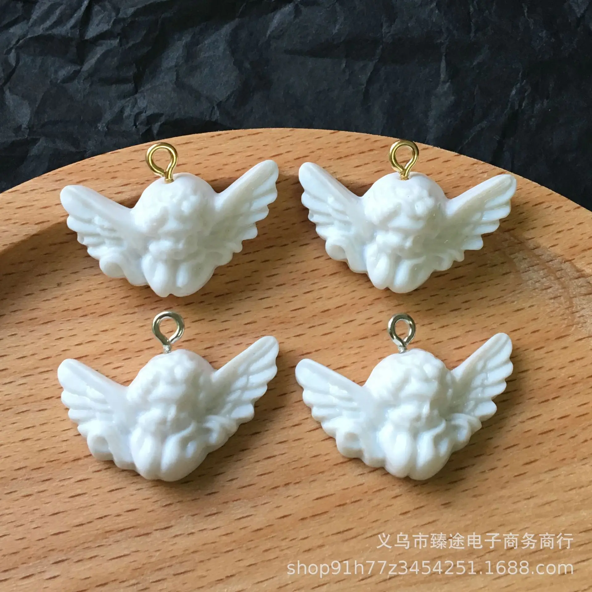 5pcs baroque wings cherub 3d half-body resin Resin Pendants Charms for Jewelry Making DIY Necklace Accessories