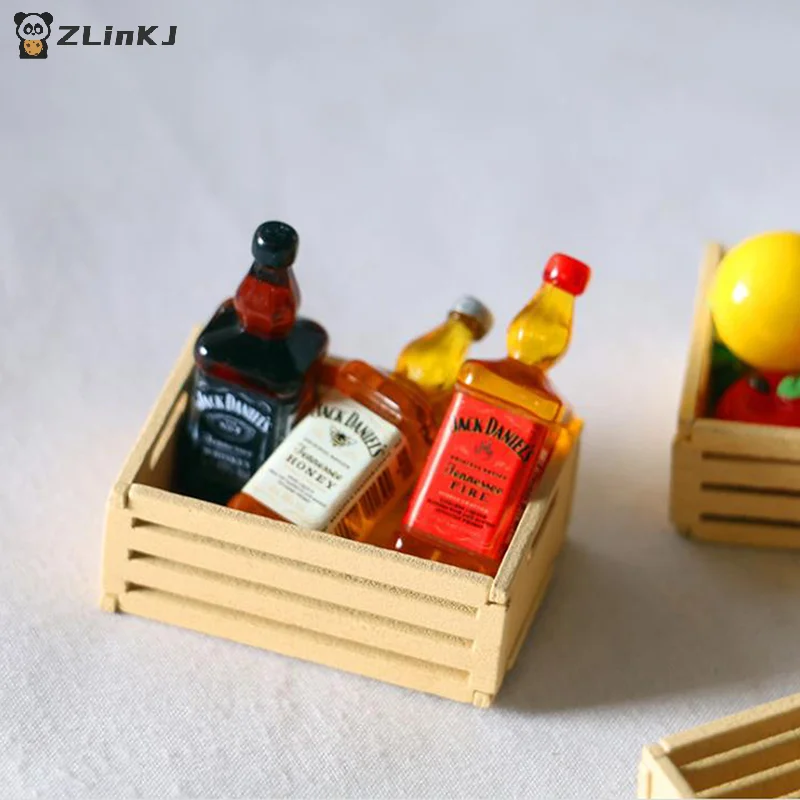 

▶1/12 Dollhouse Miniature Accessories Wooden Frame Simulation Storage Model Toys
