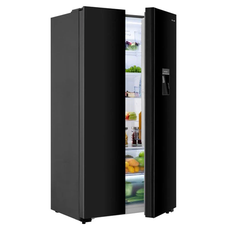 big capacity home double door side by side refrigerator wind cooled with water dispenser energy saving 570L