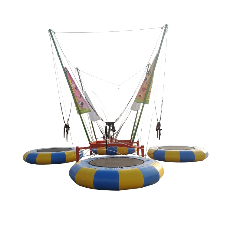 Low Price Amusement Park Equipment Bungee Jumping Trampoline Including Customized Service For Sale