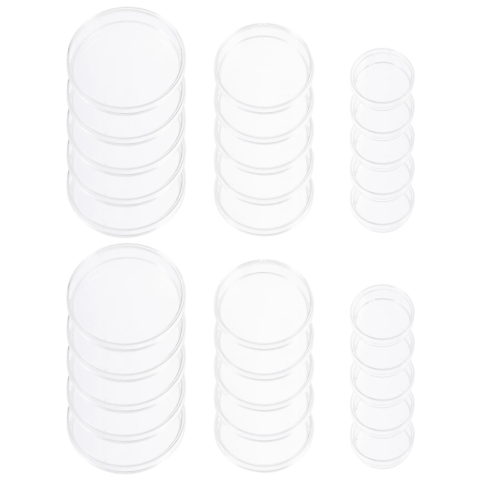 

30 Pcs Transparent Culture Dishes Cell Clear Plates Petri for Science Projects Sterile with Lids