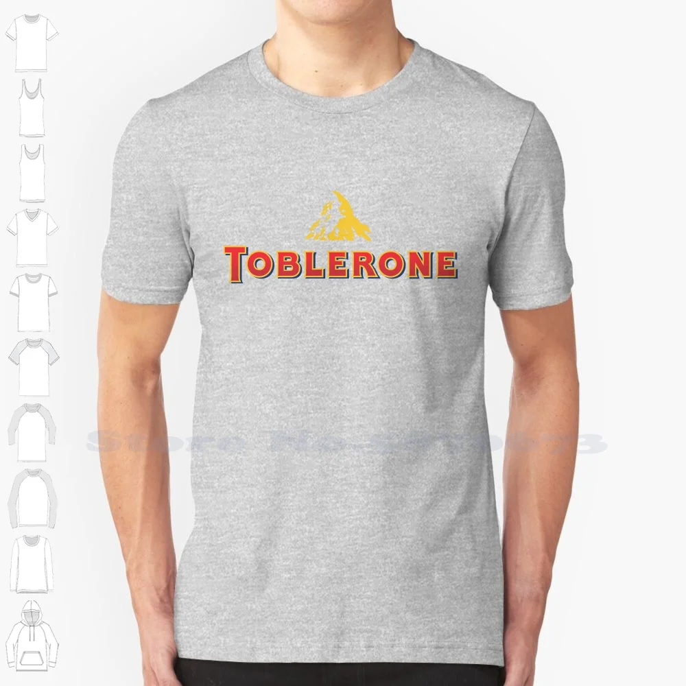 Camiseta informal con Logo de Toblerone, Camisetas estampadas de alta calidad, 100% algodón