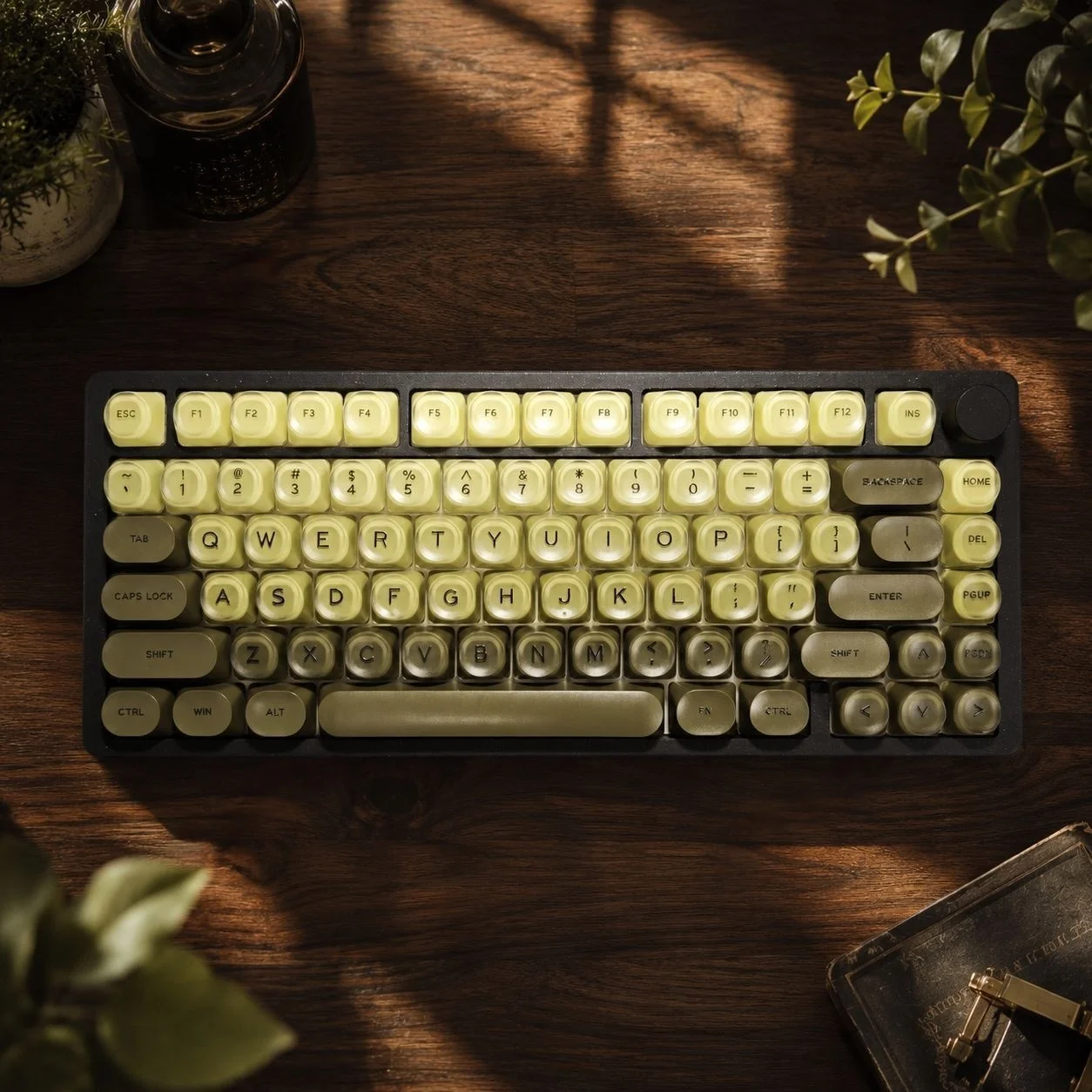 128 Keys Matcha Semi Transparent PC Key cap HOA Profile Custom Double Shot PBT Keycaps for Cherry MX Switches Gaming Keyboard