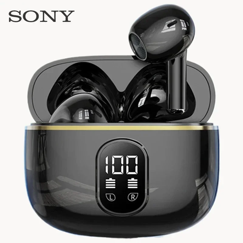 Sony Wireless Earphone 40dB Noise Cancelling Bluetooth 5.3 Headphone with LED Display HD Call TWS Earbuds Transparency Mode