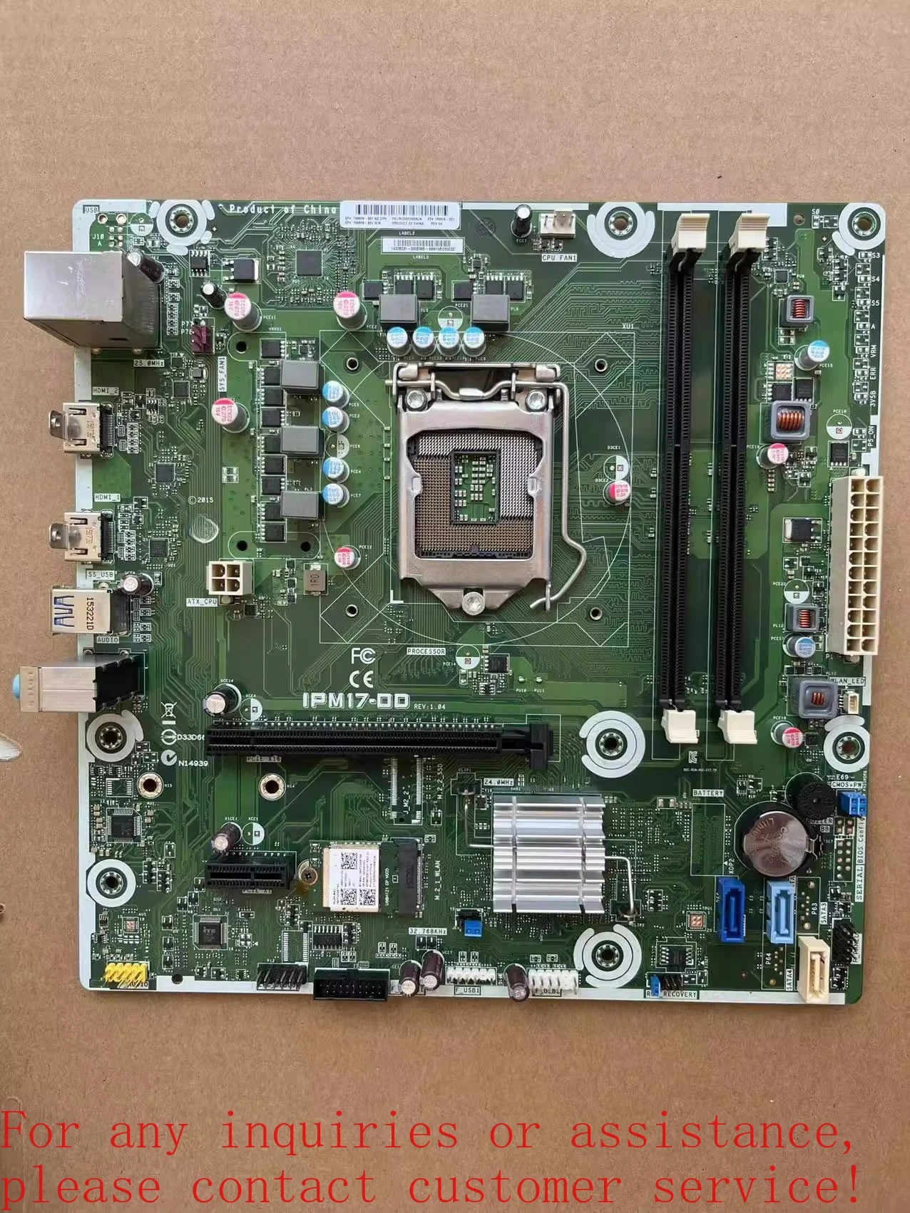 

799929-001 For HP 750 Motherboard IPM17-DD REV: 1.04 LGA1151 Mainboard 100% tested fully working TAN 6th generation CPU