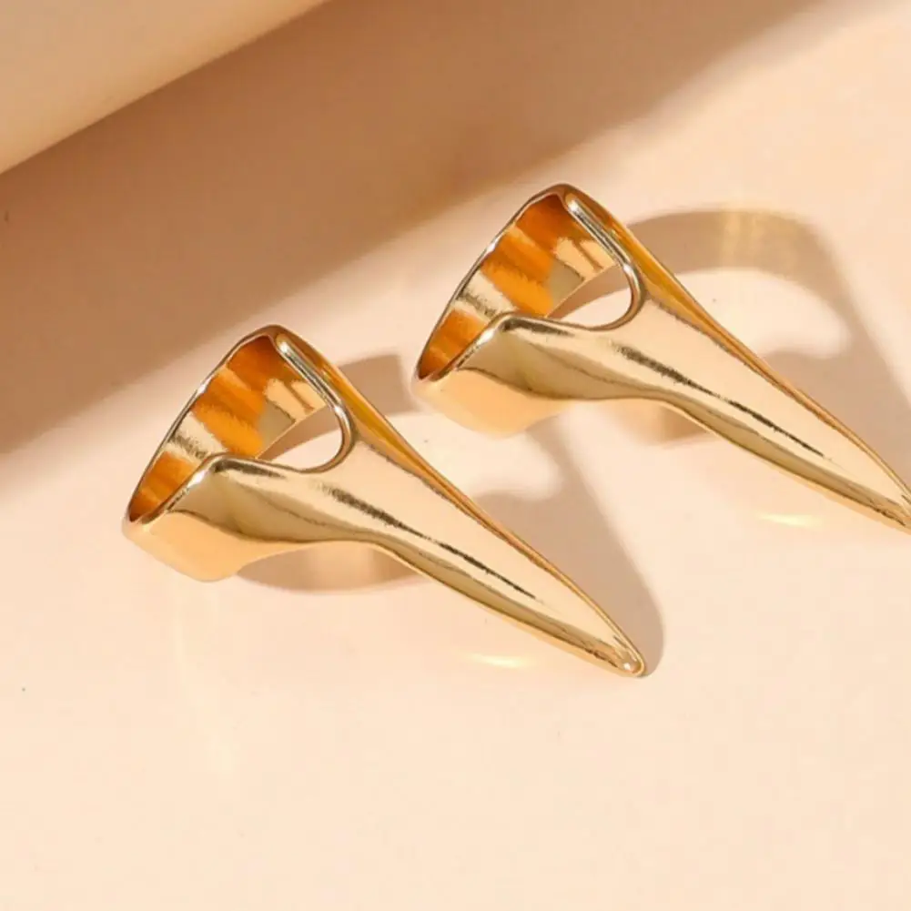 Halloween Rings Halloween Punk Rock Style Adjustable Metal Claws Rings Set for Cosplay Holiday Party 2 Pairs Fingertip