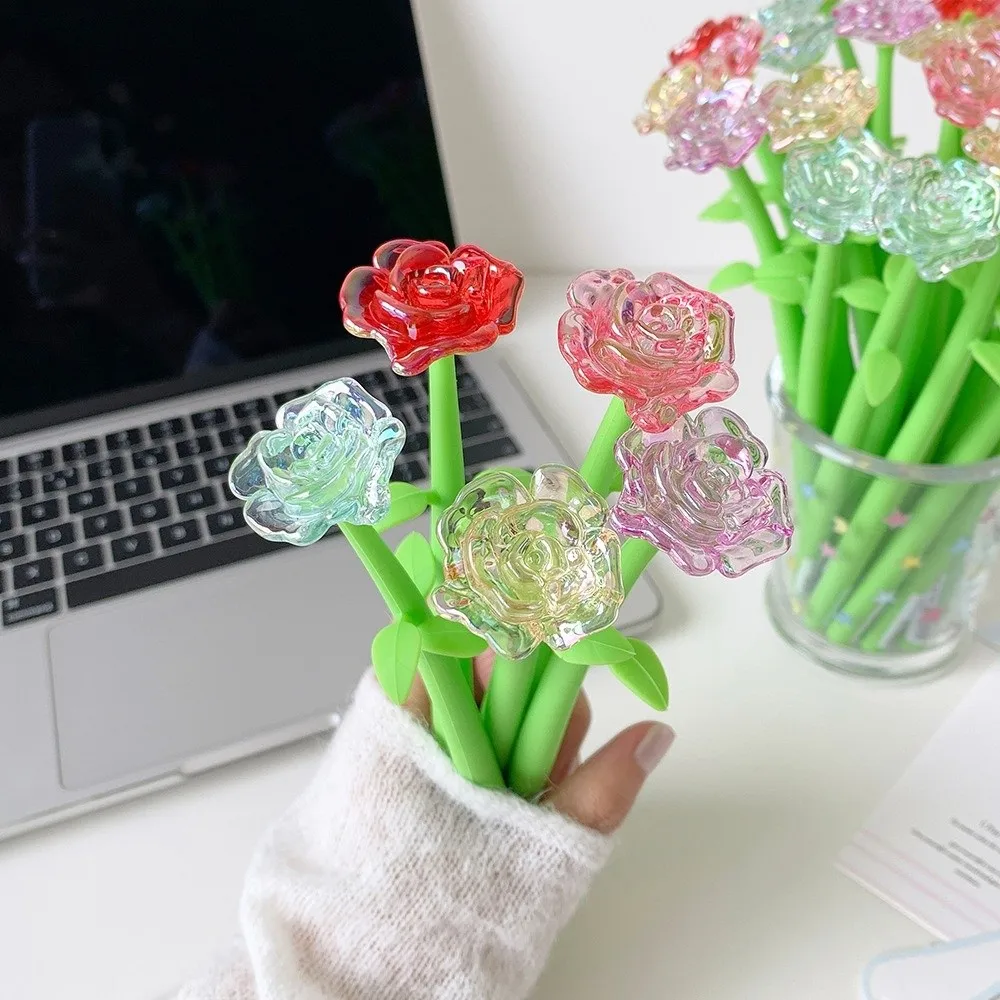 Kawaii Simulation Flower Ballpoint Pen Quick-dry Smooth Writing Neutral Pen Writing Pen Students