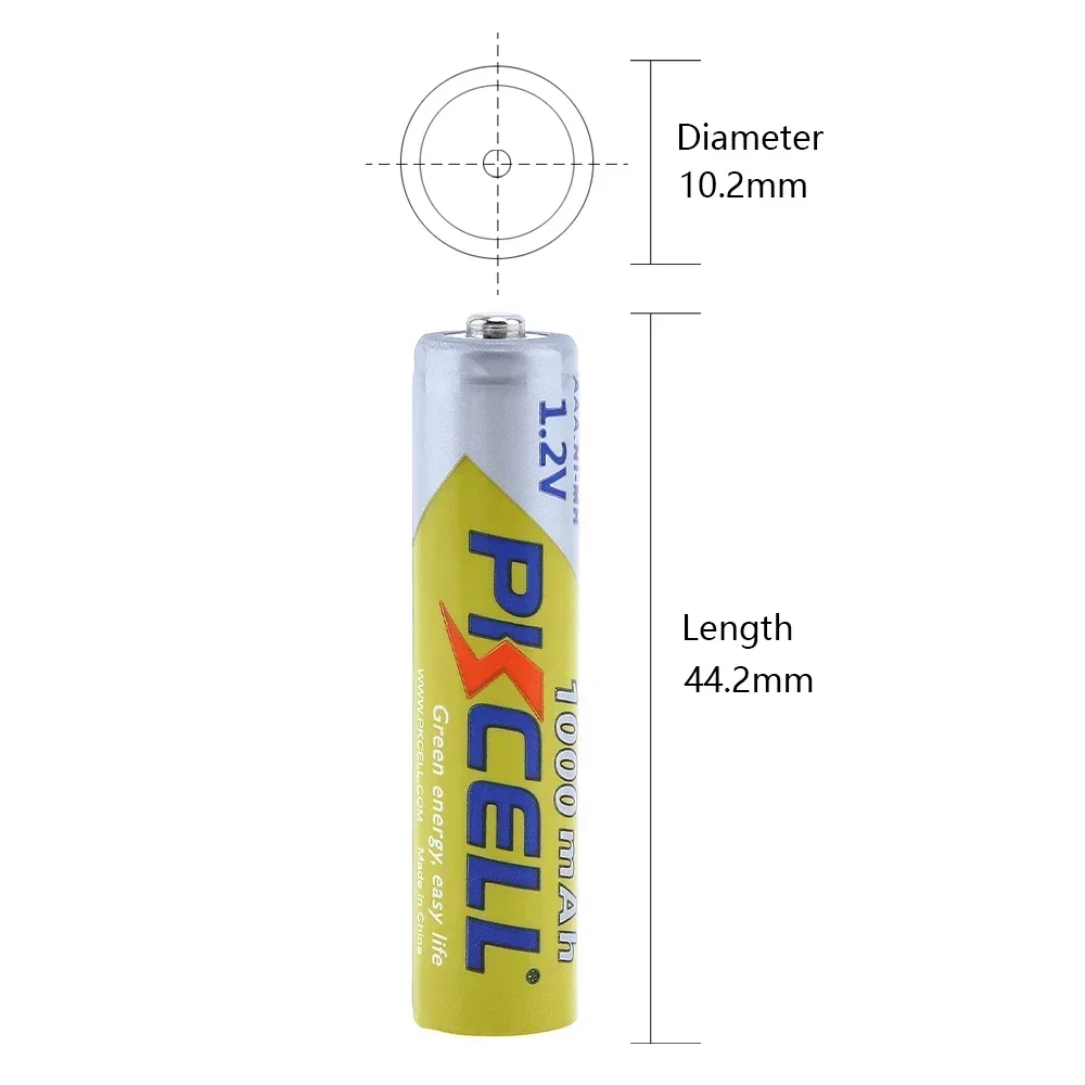 24PC PKCELL AAA 1000mA NIMH Battery 3A AAA Rechargeable Battery Batteries 1.2V Ni-MH Baterias for Camera Flashlights Toys