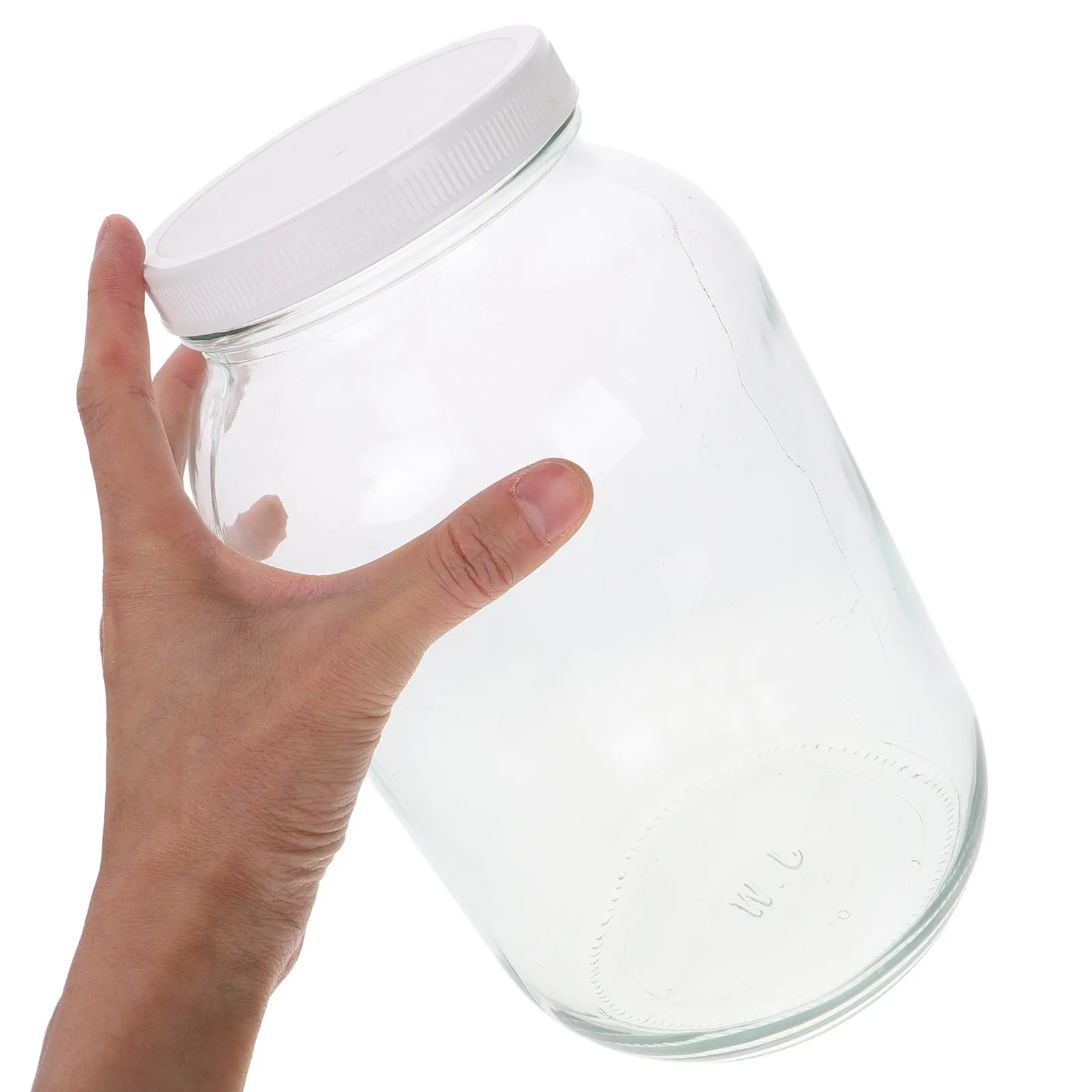 Gallon Glass Jar Wide Mouth Airtight Seal Heavy Duty Storage Container for Tea Coffee Fermenting Pickling Canning Dry Goods