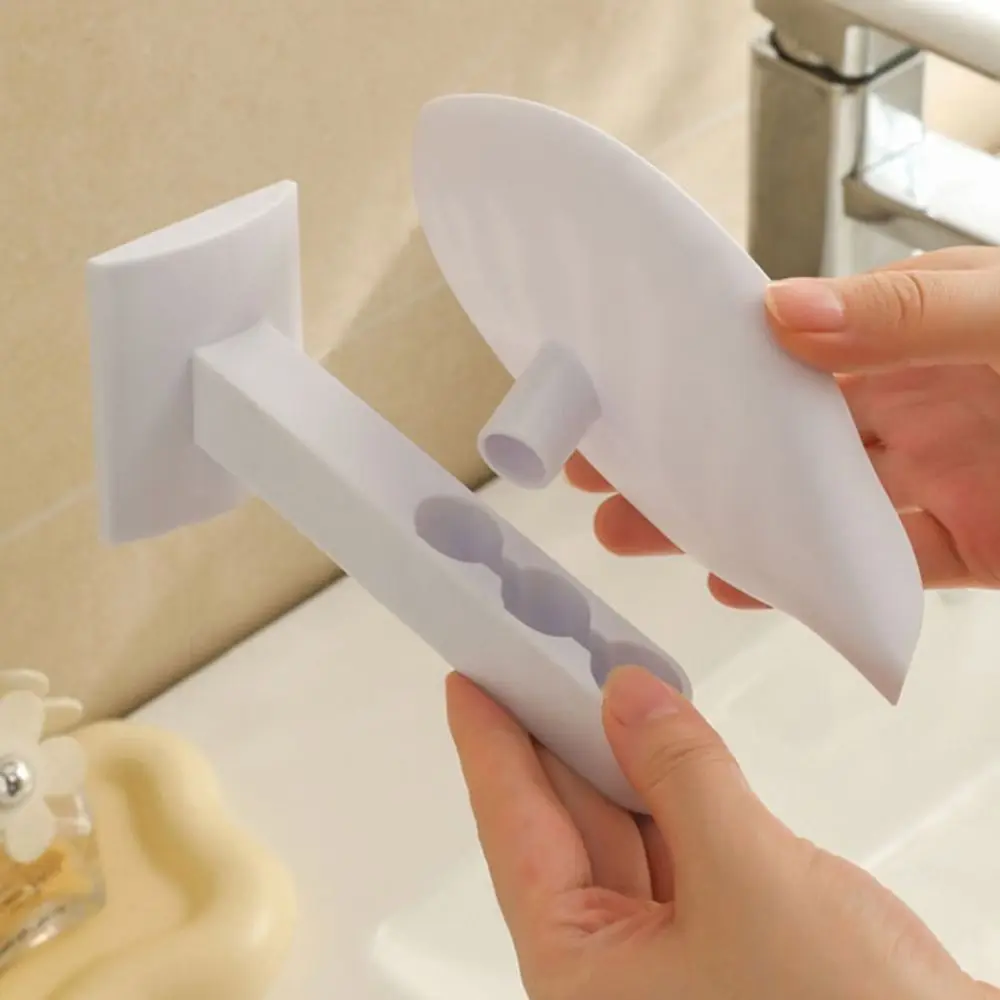 

3pcs Wall Mounted Leaf Shape Soap Box Rotatable Self Draining Water Bathroom Soap Holder PP Adjustable Soap Dish Toilet