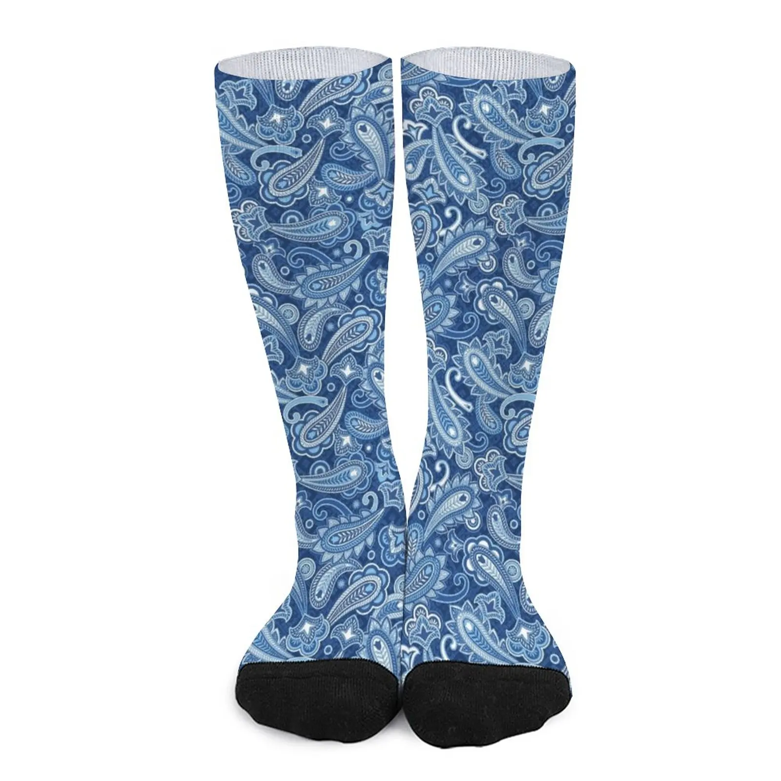 Beautiful Blues Paisley Swirls Stunning Print on Apparel and Home Items! Socks cycling socks gift for men