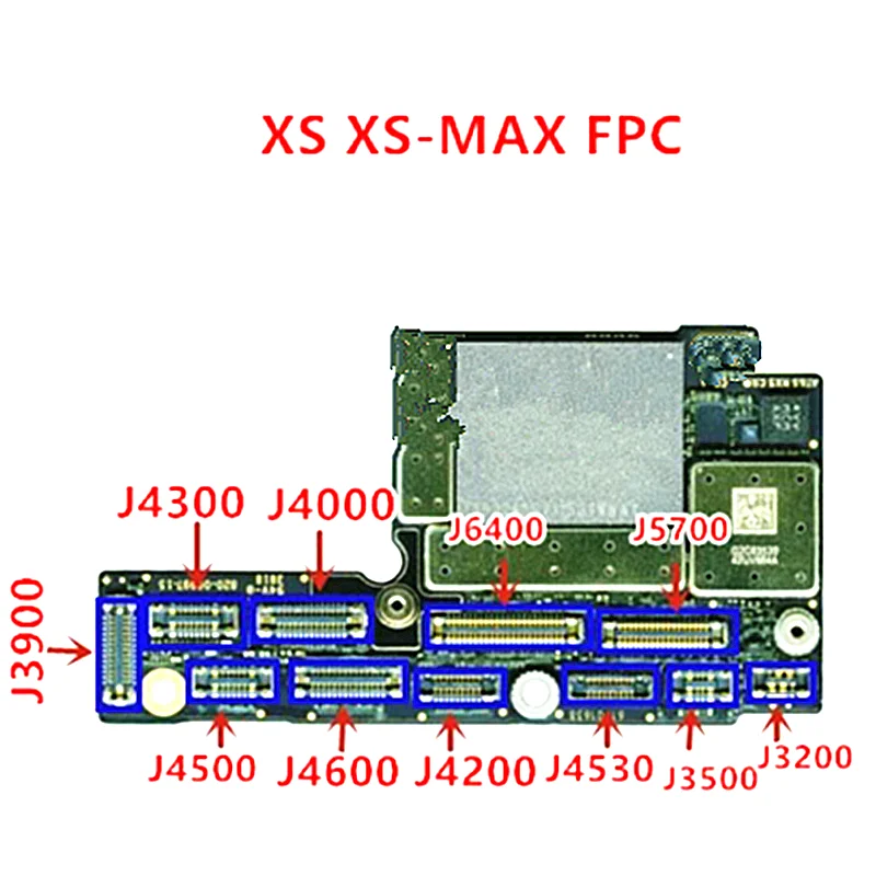 J3900 J4300 J4000 J6400 J5700 J4500 J4600 J4200 J4530 J3500 J3200 FPC connector for iphone xs xsmax on board