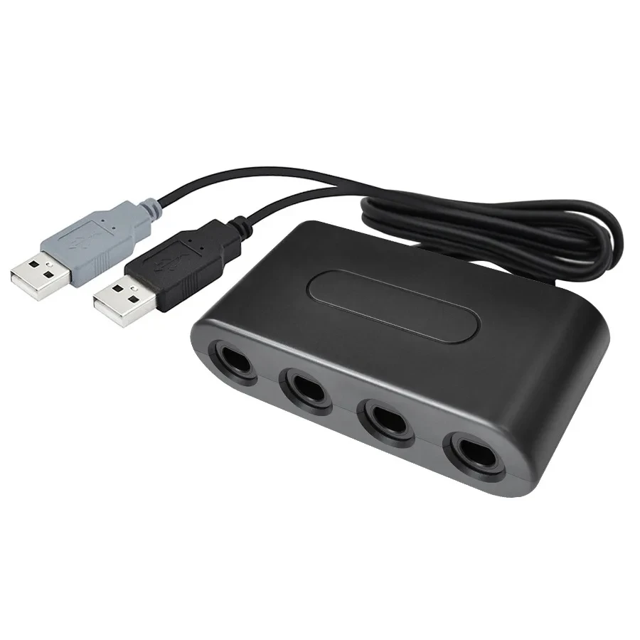 محول وحدة تحكم ألعاب USB لمفتاح نيتندو ، محول ألعاب 4 منافذ ، GameCube ، GC ، NGC ، Wii ، u ، PC ، قتال النجوم ، دعم دروبشيبينغ