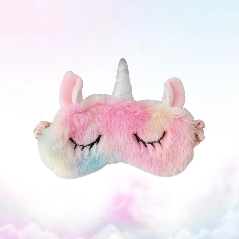 

Маска для глаз с мороженым и единорогом для сна, блокирующая свет, регулируемый удобный подарок для детей, женщин, путешествий, дома, летной вечеринки