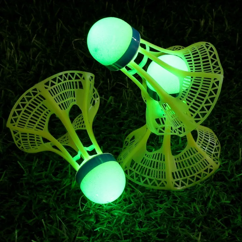 Glowing Balls Badminton Self Practice Rebounder with Highly Elastic Ropes Single Player Rebound Practice Swing Badminton Trainin