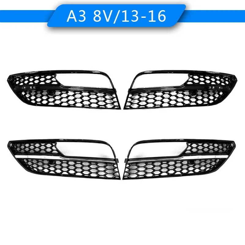 Fit for Audi 8V A3 no sline Sportback RS Fog Lamp Grill Modification and upgrade grille 2014 2015 2016 8V A3 Hatchback