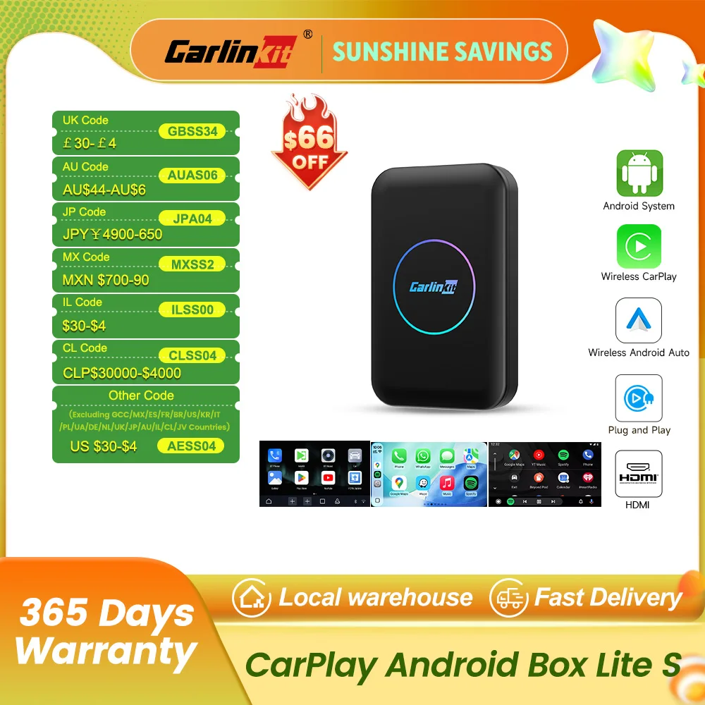 CarlinKit CarPlay Ai Box Lite Wireless CarPlay Android TV Box for OEM Car Android Auto Wireless Multimedia Video Streaming Box