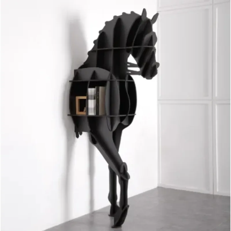 

Black Living Room Partition Cabinet Black Walnut Bookshelf Creative Room Hall Cabinet Entry Door Screen Art Foyer