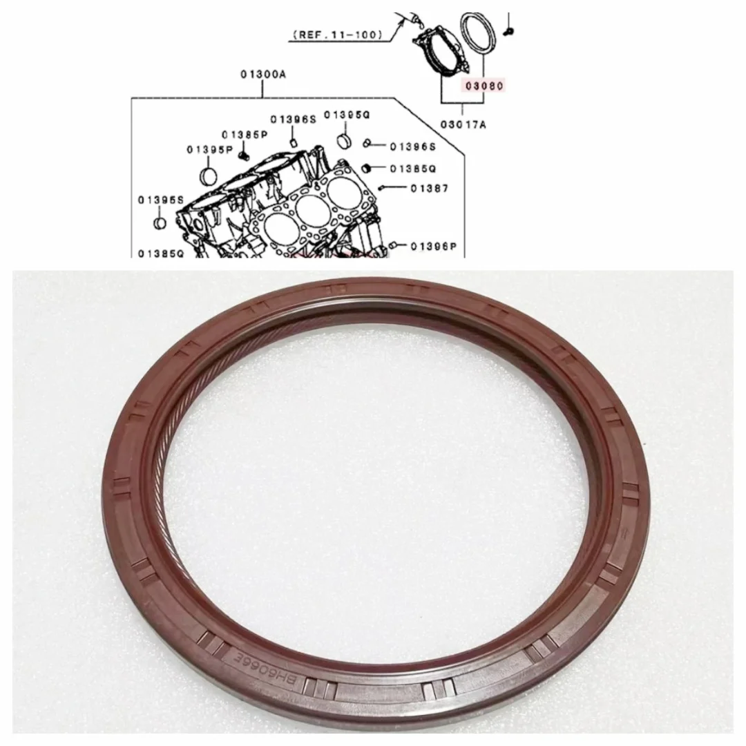 6G72 Engine Crankshaft Rear Oil Seal For Pajero Montero V23W V43 K96W V45W V73W V93W V97W 1052B178 MD120699 MD372251 BH6066E