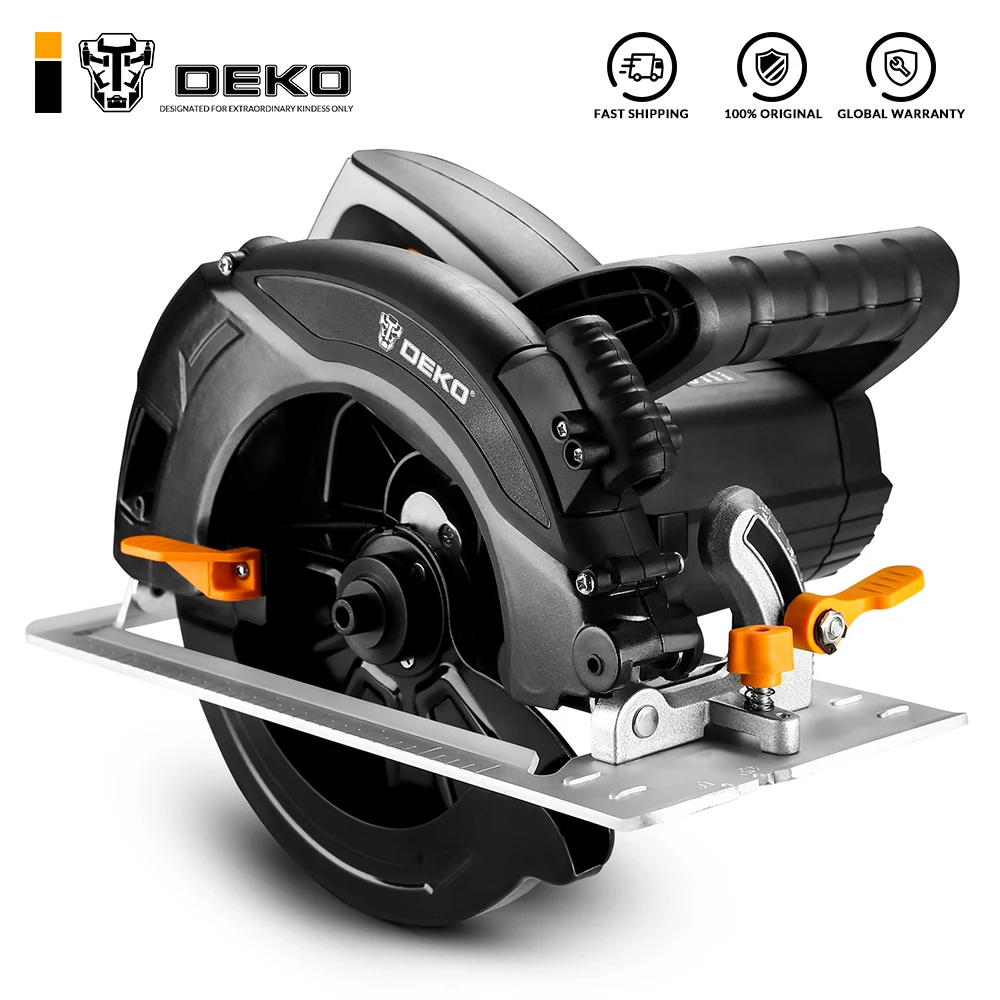 DEKO DKCS1600 Circolare Seghe Utensili Elettrici Con lama, polvere di Passaggio, Impugnatura supplementare, ad alta Potenza e Multi-funzione di Taglio Machin