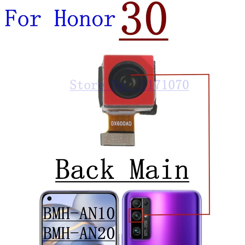 Original Rear Main Camera Flex Cable For Huawei Honor 30 Pro+Plus Back Wide Ultrawide Front Camera Phone Module Flex Cabe Parts