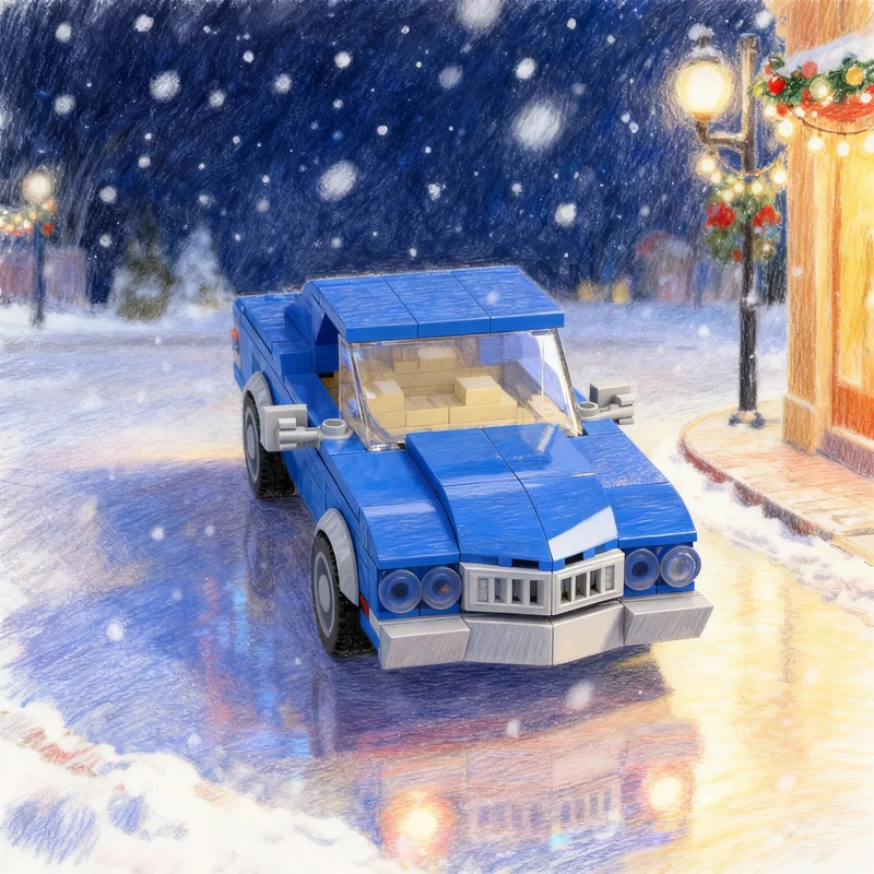 

244pcs MOC City Chevroleteed Chevelle Malibu Model Building Blocks Construction Christmas Gifts DIY Education Idea Toy Brick