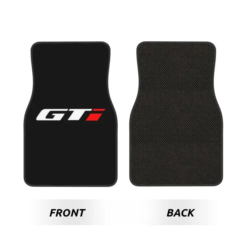 Car Floor Mats Set 4 Pcs Universal GTI Front and Rear Foot Mats with Non-Slip Rubber Backing Auto Accessories Fit for Most Car
