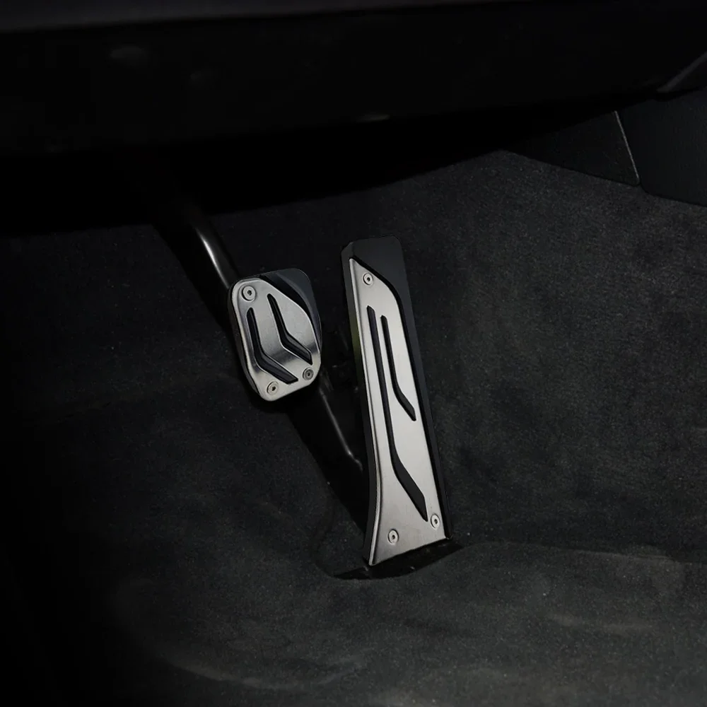 Edelstahl-Kraftstoff-Bremspedalabdeckung für BMW M3 M2 M5 M4 M6 Zubehör am Pad (passend für BMW F80 F87 F10 F82 F12) – Detail 3