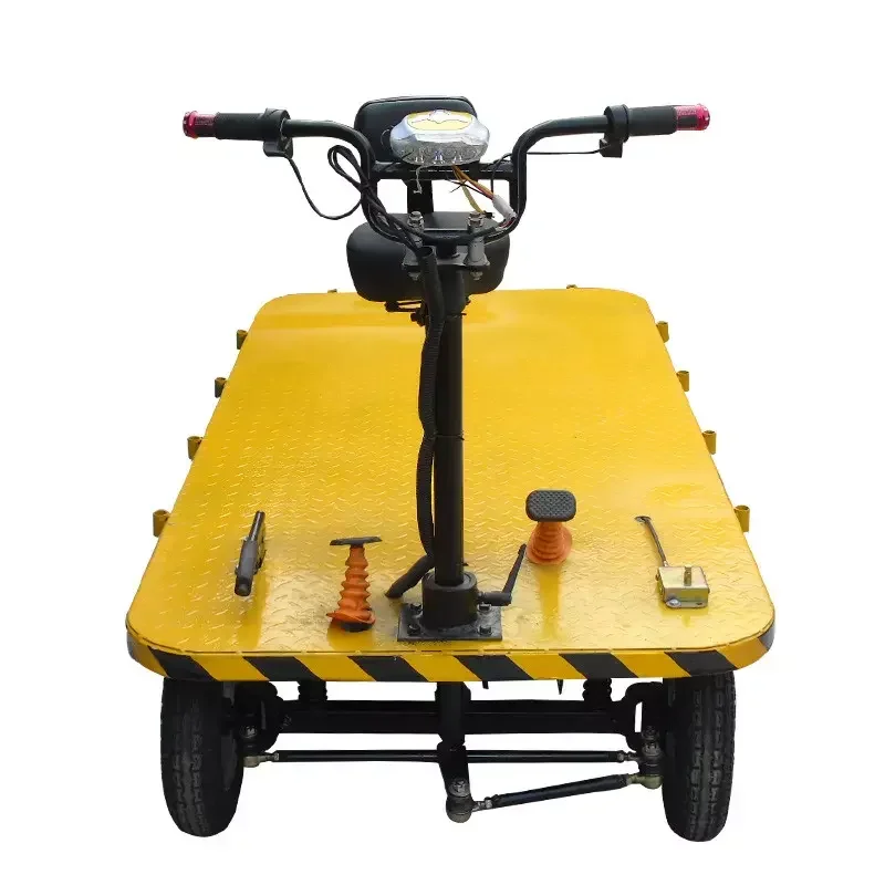 Best Price heavy duty goods carrying 1 ton 4 Wheels battery platform trolley electric pallet truck