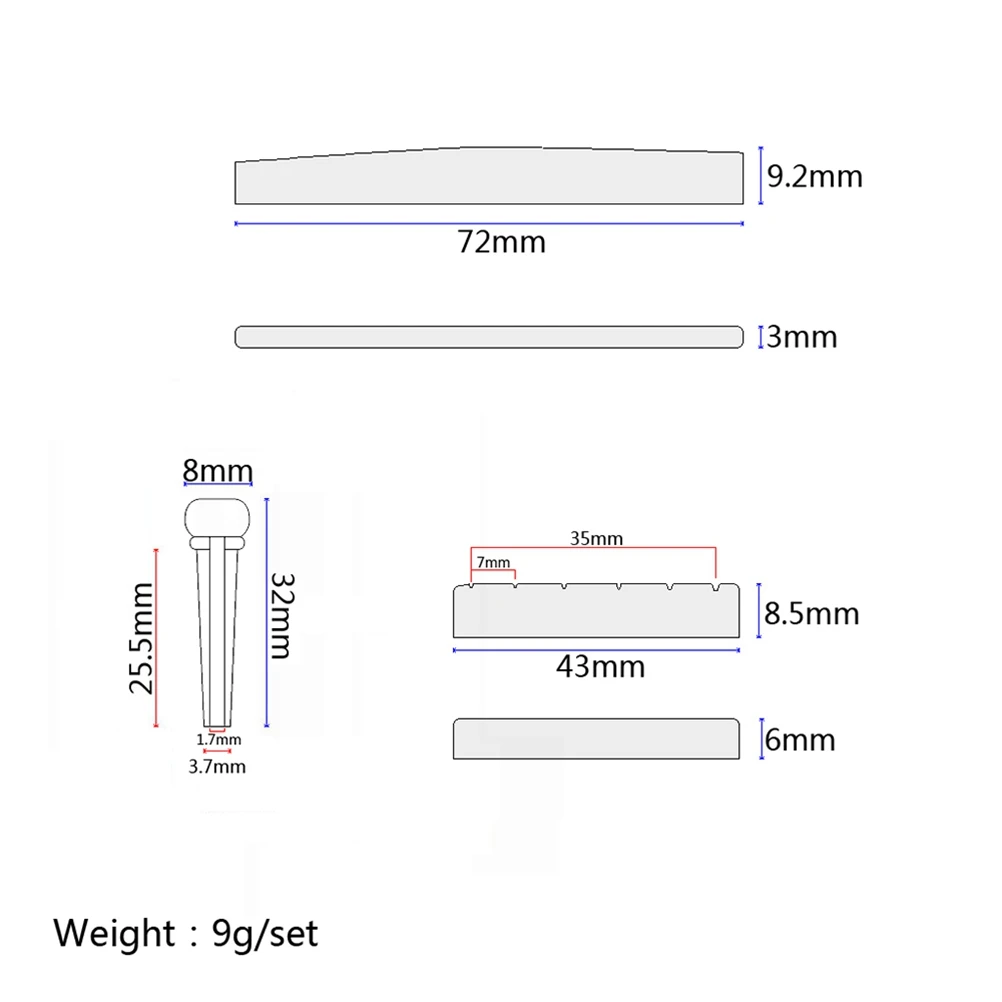 

guitar bridge parts guitar saddle bridge guitar saddle nuts guitar replacement parts bridge pin set