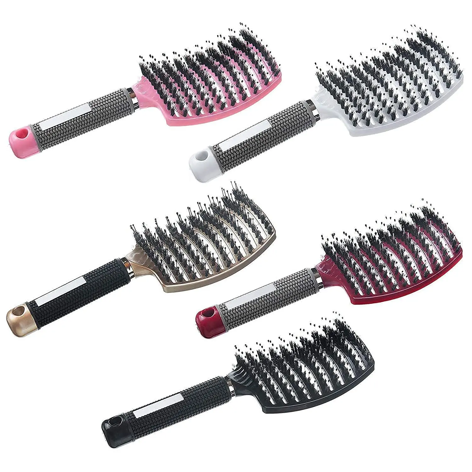 

Massage Scalp Hairdressing Comb Women Anti-static Detangle Hairbrush Nylon Boar Bristle Brush Hairdresser Supplies